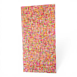 "Technicolor Grid" - Resin Mosaic Multilayer Artwork by Tana Hensley, Image 7.