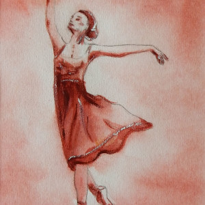 Ballerina rossa retrò by Silvia Busetto 
