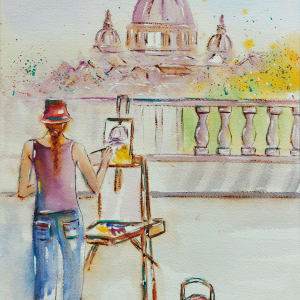 Dipingendo a Firenze - Painting in Florence by Silvia Busetto 
