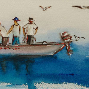 Three Men in a Boat - Tre Uomini in Barca by Silvia Busetto 