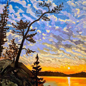 Silhouettes Over Seagull Lake by Heather Friedli