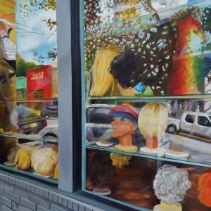 Wig Shop Window, L5P by Emma Knight