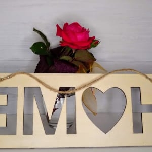 Home cutout sign by Madelin Miller 