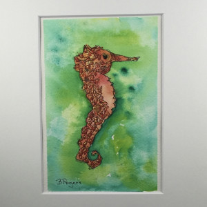 Golden Seahorse by Bonnie Rogers