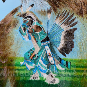 Dancing With The Blessings Of Hawks by WhiteBear Native Art/Kathy S. "WhiteBear" Copsey 
