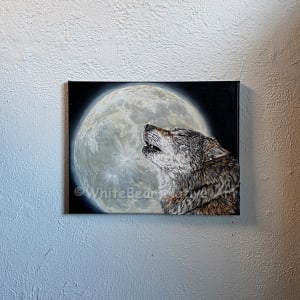 Grey Wolf, Sing Your Song by WhiteBear Native Art/Kathy S. "WhiteBear" Copsey 