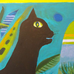 Two Black Cats by Ewa Miazek-Mioduszewska 