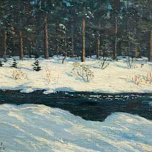 Winter Forest Landscape by Herbert Foerster 