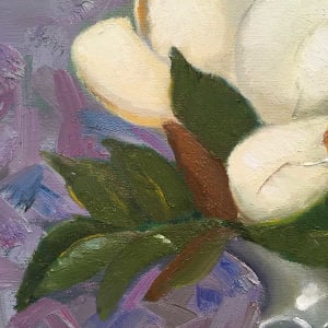 Magnolias in Pewter by James Cobb 
