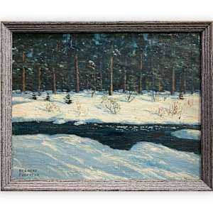 Winter Forest Landscape by Herbert Foerster