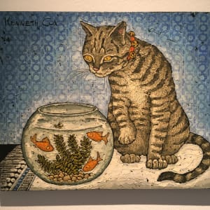 Cat & Goldfish by Kenneth Cox 
