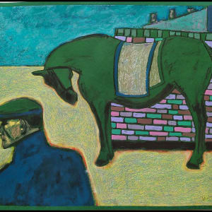 Man with the Green Horse by Erekle Chinchilakashvili