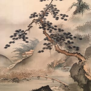 Japanese Antique Scroll – Mystic Mountain by Unknown 