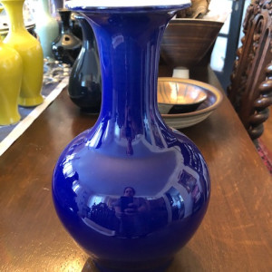 Chinese Republic Porcelain Vases - X Royal Blue by Unknown 