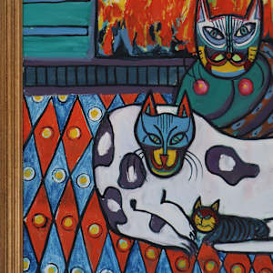 Crazy Cats by Fireplace by David Crown, Image 5.