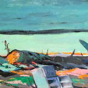 Abstract Coastal Scene by Harold Graves 