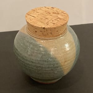 Highlands Pottery  Ceramic Vessel with Cork Lid by Highlands Pottery 