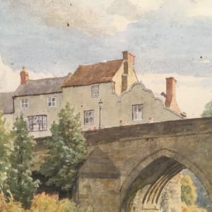 English Watercolor Landscape by Hubert John Williams 