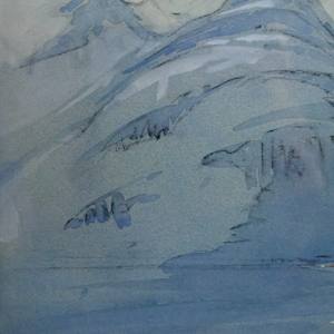 Snow Capped Harbor Landscape by Mary Howard, Image 2.