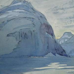 Snow Capped Harbor Landscape by Mary Howard, Image 5.
