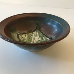 Ceramic Bowl with Interior Floral Design by Unknown 