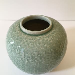 Antique Chinese Celadon Jar with Lid by Unknown 