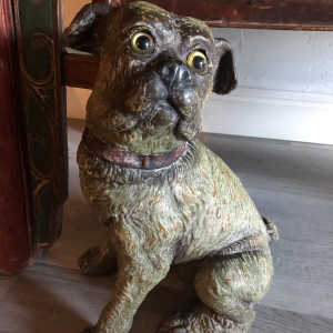 Antique Dog Statue by Unknown 