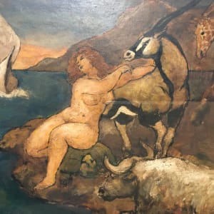 Female Nude with Animals by Charles Burdick 
