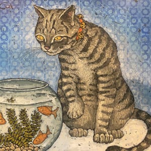 Cat & Goldfish by Kenneth Cox 