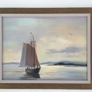 Impressionist Harbor Scene by Selma J Cubell