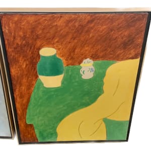 Still Life with Green/Yellow Vase by Robert Bonaparte 