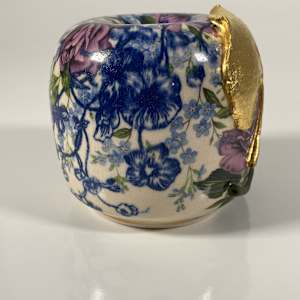 Blue Garden Brush Pot by Roger Runge 