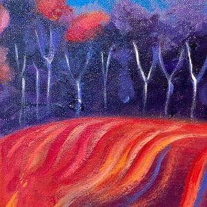 Damson Sky Over Crimson Hill by Noelle McAlinden 