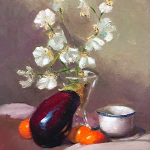 Eggplant and Mandarin Oranges by James Cobb 