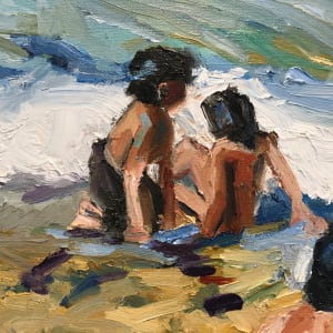 Children on Beach by James Cobb 