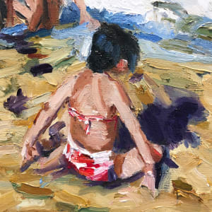 Children on Beach by James Cobb 