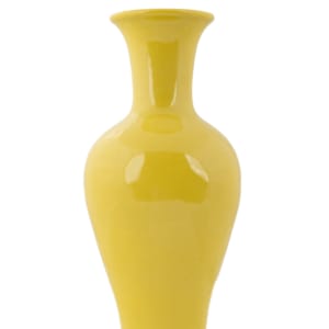 Bright Yellow Chinese Republic Porcelain Vase -  (2 of 2 Matching) by Unknown