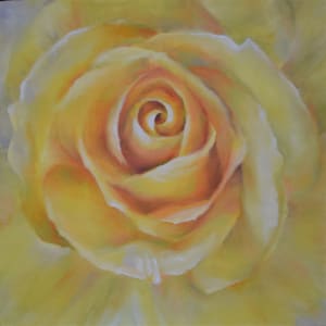 Yellow Rose on Gallery Wrapped Stretched Canvas by Monika Gupta