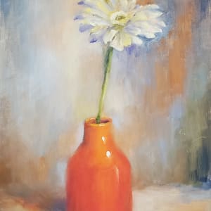 Orange Vase II by Monika Gupta 