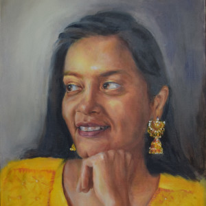 Girl with a Golden Earring by Monika Gupta