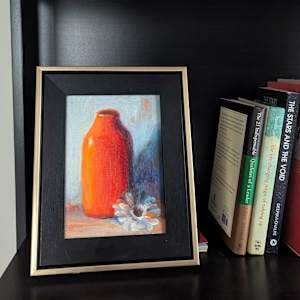 Orange Stillness by Monika Gupta  Image: Perfect for a bookcase