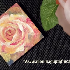 Mini Painting - Yellow Rose