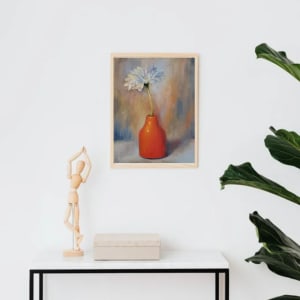 Orange Vase by Monika Gupta 