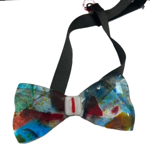 Glass Bow Ties – THE DESIGN COLLECTION, Standard Colors by Nancy Gong  Image: Bow Tie,  DESIGN COLLECTION, Standard Color 23-10 with strap from the Gong Spirit Wear Series. One of a kind. Exclusively from Gong Glass Works. 
