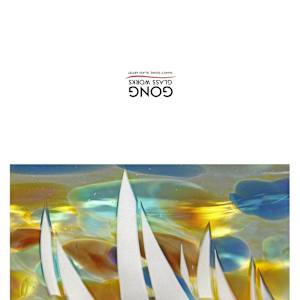 Blank Note Cards by Nancy Gong  Image: 5" x 7" Blank note card, photo of "Lyrical Illusions." Photo of etched, cased glass. Available in sets of three.