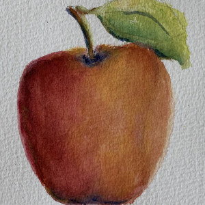 Apple, Pear, Lemon, Radish... 10 small Watercolors by Jennifer Hooley 