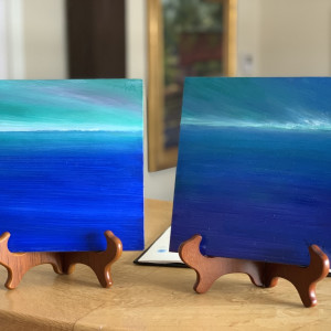 Both Water and Sky I & II, Color Study Series by Jennifer Hooley