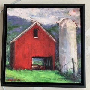 Bright Red VT Barn (Print) by Jennifer Hooley 