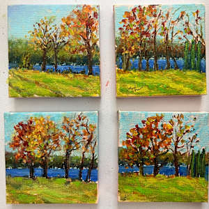 Gypsy Bay Fall  (Series, Trunk Painting) by Jennifer Hooley 