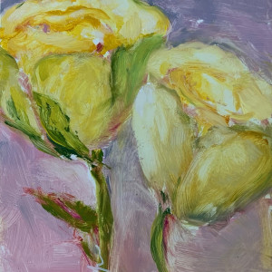 Pink & Yellow (Right) by Jennifer Hooley